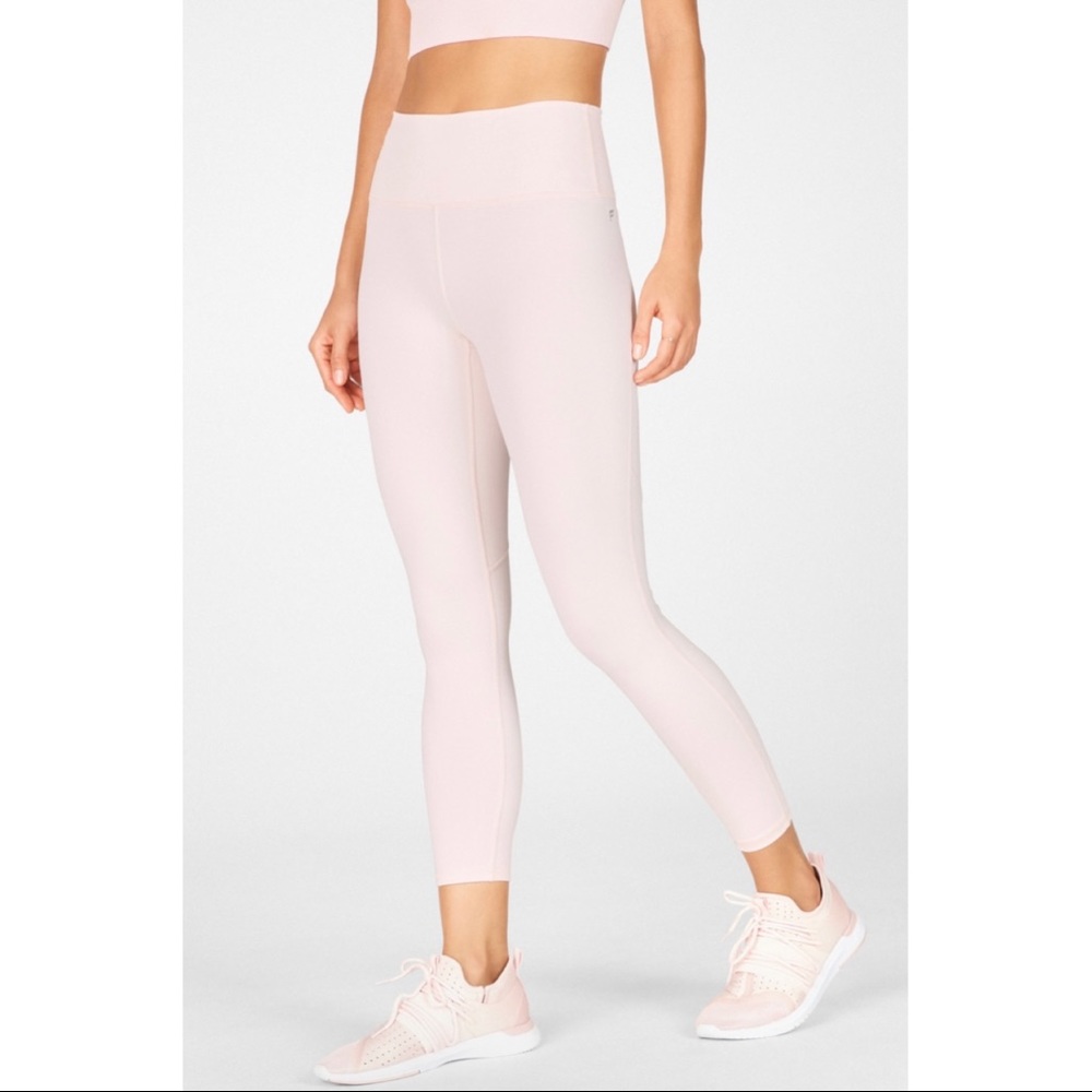 Fabletics Define High-Waisted 7/8 Legging in Pink Frost - Picture 2 of 9